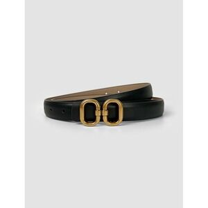 Commense Belt Black‎ with Gold Buckle Trendy Fashion Accessory